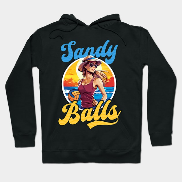 Beach Volleyball Shirt | Sandy Balls Hoodie by Gawkclothing